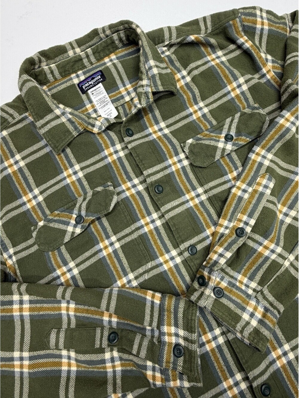 Patagonia Shirt Men XL Fjord Flannel Workwear ashore old growth heavyweight